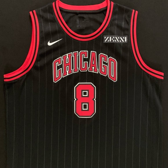 Nike Zach Lavine Chicago Bulls #8 Black Statement Swingman Jersey